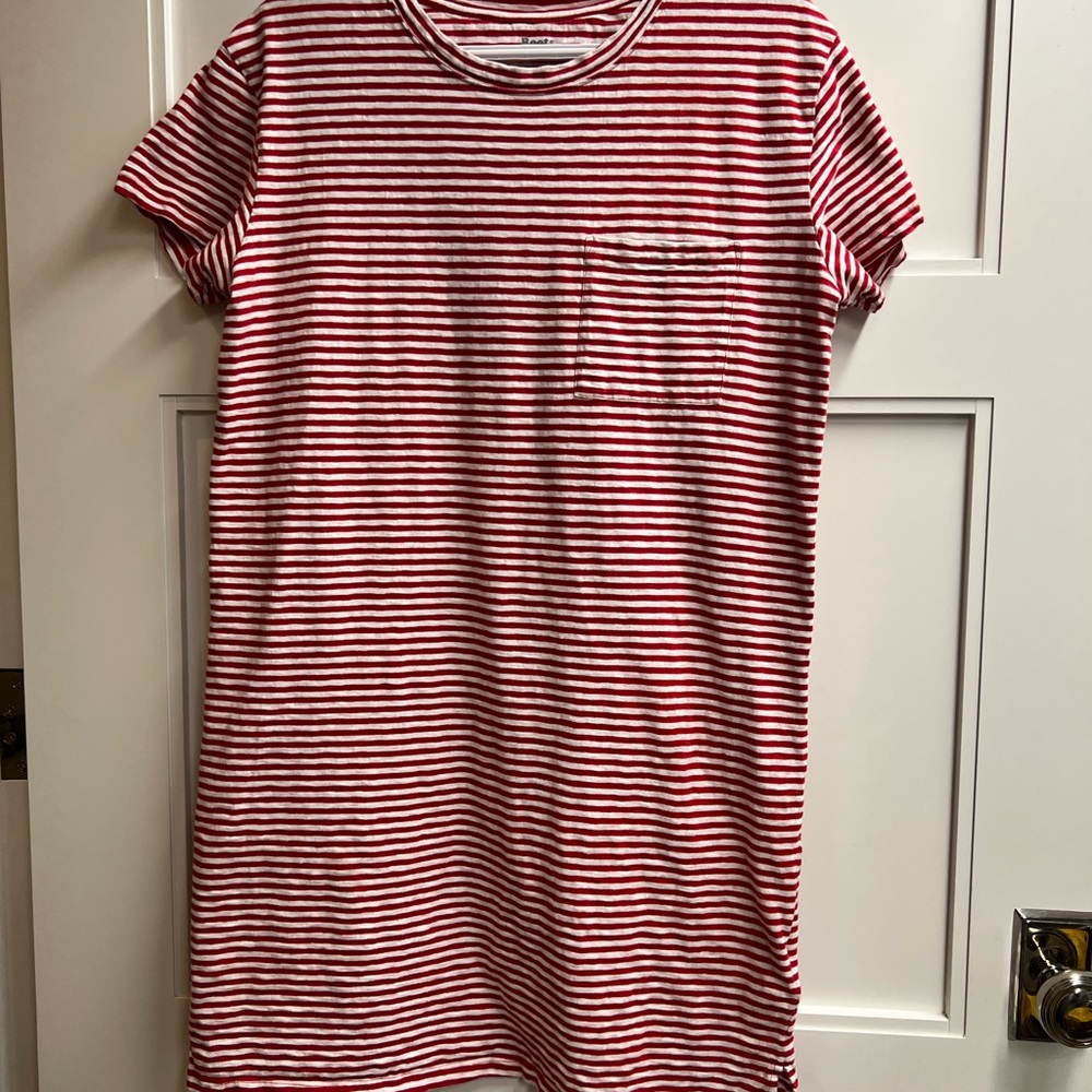 Roots Red Striped Midi Dress